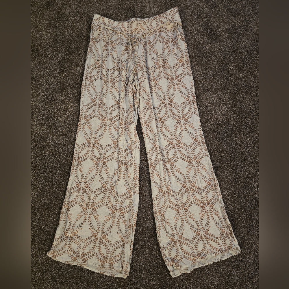 One 5 One L Patterned Wide-Leg Pants